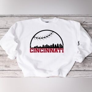 Cincinnati Reds Skyline Crewneck